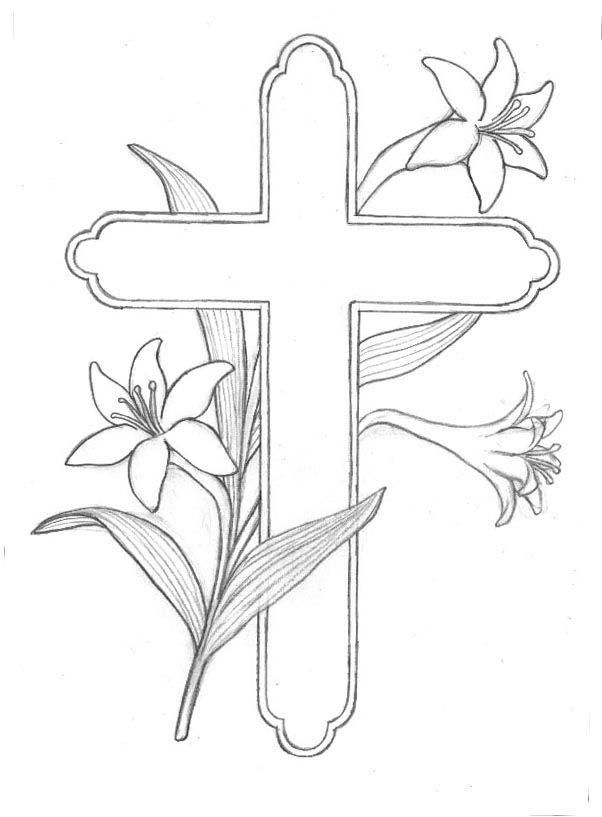Plansa de colorat cu Cruce 32